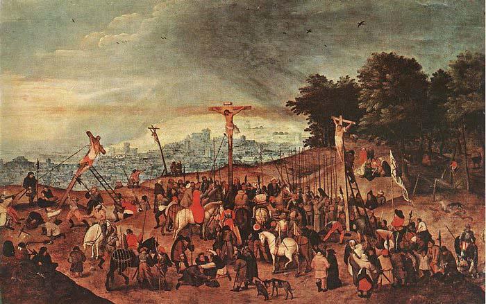 BRUEGHEL, Pieter the Younger Crucifixion Norge oil painting art